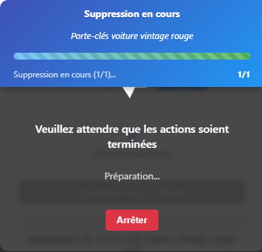 Processus de suppression